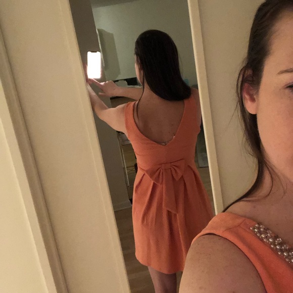 Coral cute dress. - Picture 5 of 6